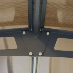 Palram - Canopia Tucson Grey Rectangular Gazebo, (W)4.3m (D)3.59m - Assembly Required -Greenie Shop palram canopia tucson grey rectangular gazebo w 4 3m d 3 59m assembly required7290108601633 03i bq