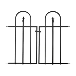 Panacea Steel Triple Arch Finial Gate, (H)0.94m (W)0.85m