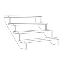 Richard Burbidge Redwood Deck Step (W)1066mm (T)40mm, Set Of 6 -Greenie Shop richard burbidge redwood deck step w 1066mm t 40mm set of 65000473080368 01t BQ