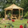 Rowlinson Octagonal Gazebo, (W)3.57m (D)3.57m - Assembly Service Included -Greenie Shop rowlinson octagonal gazebo w 3 57m d 3 57m assembly service included5013856996361 02i