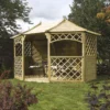 Rowlinson Sandringham Natural Octagonal Gazebo, (W)3.94m (D)3m - Assembly Required -Greenie Shop rowlinson sandringham natural octagonal gazebo w 3 94m d 3m assembly required5013856013389 01i