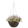 Smart Garden Pansy Artificial Lilac & Green Round Plastic Hanging Basket, 25cm 1 Smart Garden Pansy Artificial Lilac & Green Round Plastic Hanging Basket, 25cm -Greenie Shop smart garden pansy artificial lilac green round plastic hanging basket 25cm5050642019194 02c bq