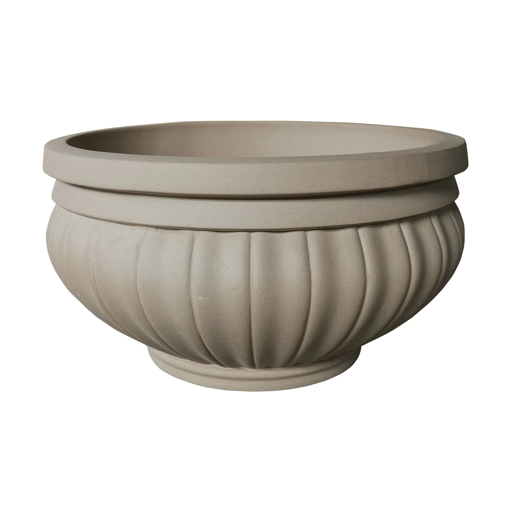 Southern Patio Bantry Beige Stone Effect Terracotta Lined Round Plant Pot (Dia)54cm 3 Southern Patio Bantry Beige Stone Effect Terracotta Lined Round Plant Pot (Dia)54cm
