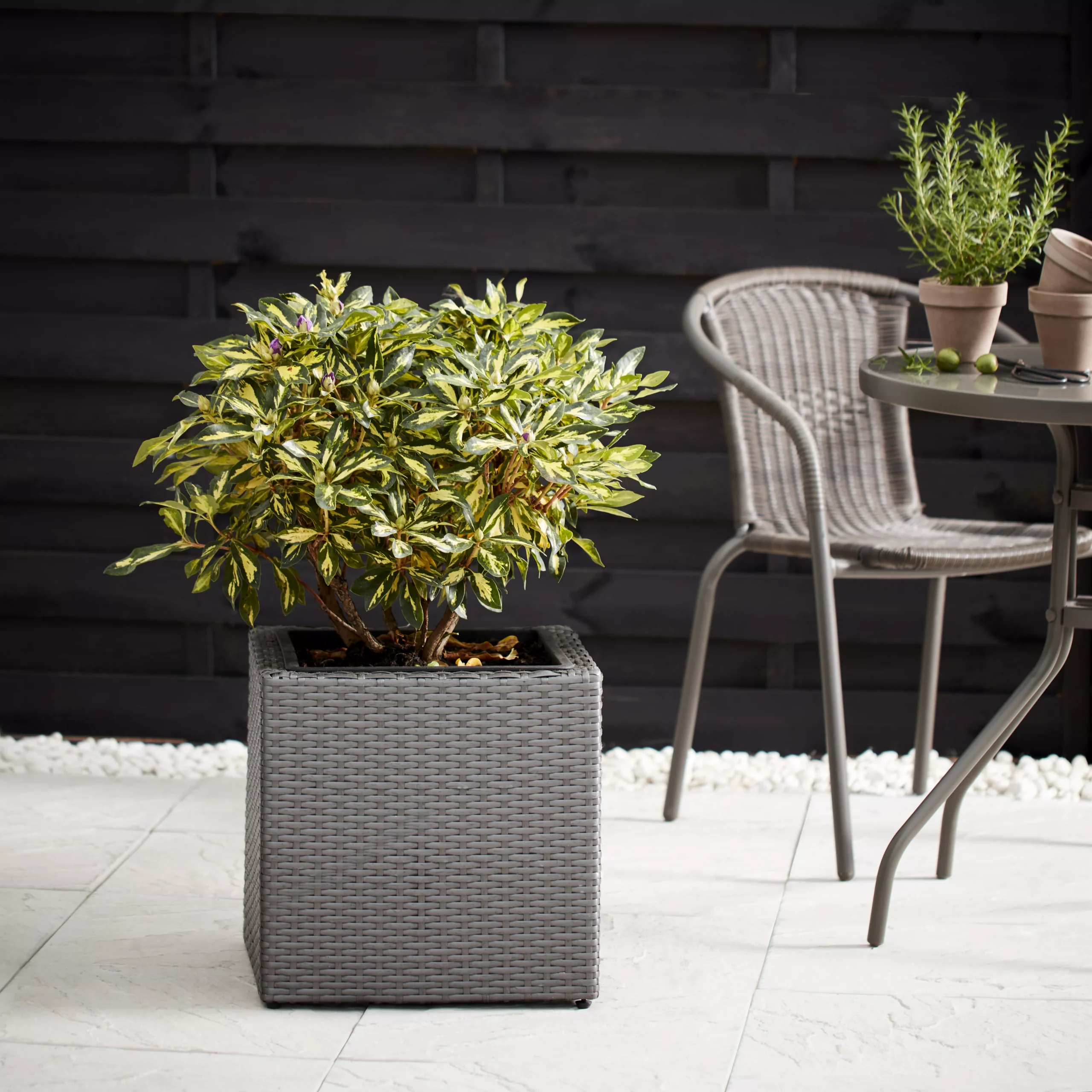 Verve Iraklia Grey Square Planter 5 Verve Iraklia Grey Square Planter - Image 3