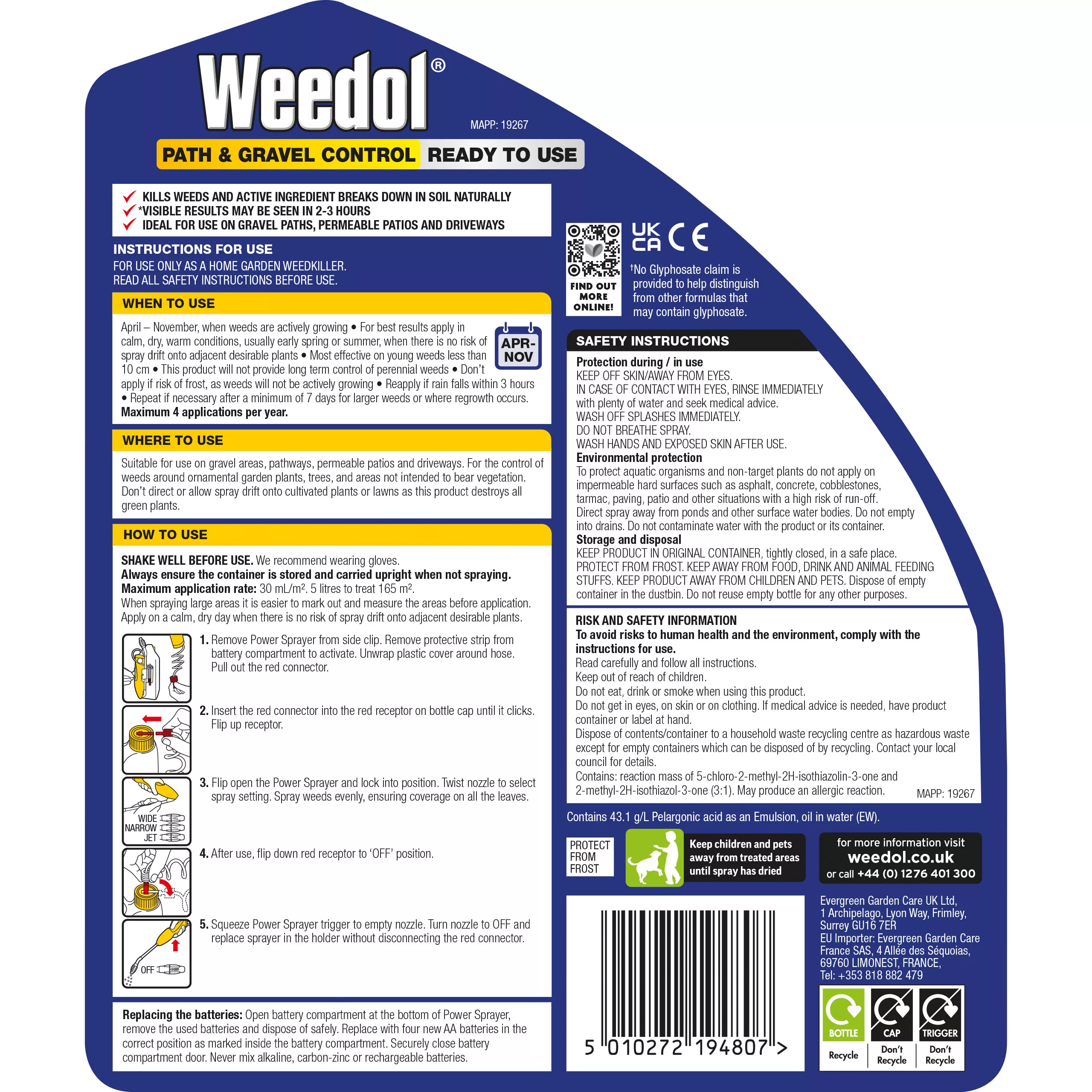 Weedol Path & Gravel Weed Killer 5L 4 Weedol Path & Gravel Weed Killer 5L - Image 2