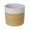 White Clay Wood Effect Round Plant Pot (Dia)22.5cm -Greenie Shop white clay wood effect round plant pot dia 22 5cm3663602441014 02c bq